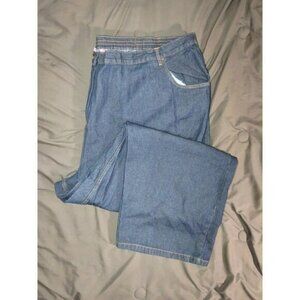 Womens Within 40 Tall‎ Plus Size Denim Jeans With Elastic Waist & Pockets